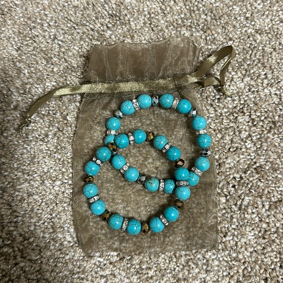 Two Teal Bracelets - Picture 1 of 4